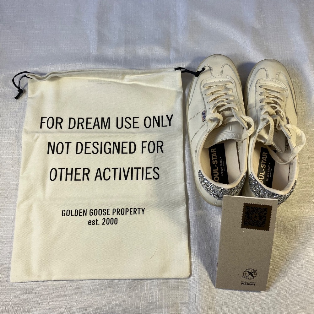 NIB! Golden Goose Limited Edition Soul Star Glitter Heel Sneakers, Size 40 - Picture 2 of 14